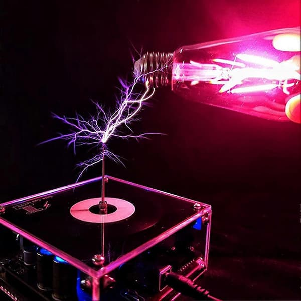 Sort til Tesla Coil Bluetooth Musik Tesla Coil PLUS Edition Kunstig-Lyn Magnetisk Storm Coil EU Stik Black Eu plug
