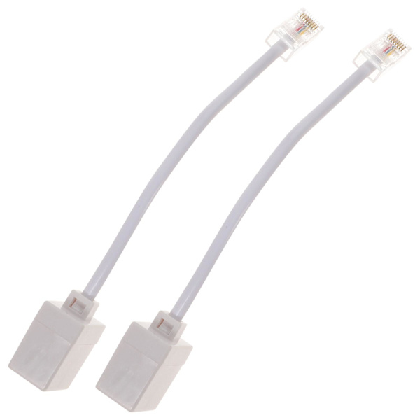 2 kpl Rj11-Rj45-sovitinta, puhelin-Ethernet-sovitin, puhelin-Ethernet-kaapeli As Shown 18X2.2cm