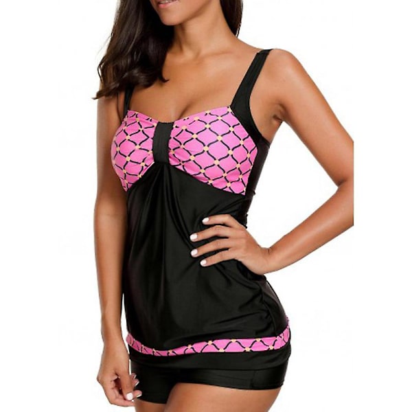 Damtankini med pojkbyxor Dam Push Up Baddräkter Baddräkter 2XL