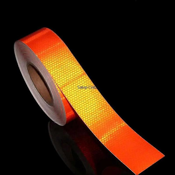 5 cm x 5 m heijastava varoitusteippi oranssi vedenpitävä tarra Orange