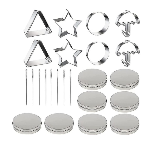 24 stk. Squid Cookie Cutter-spil, med dåse og nål