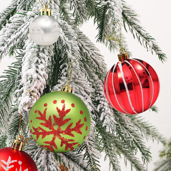 Julgranskulor för juldekorationer - Julgransprydnader för semester- och festdekoration Style 6