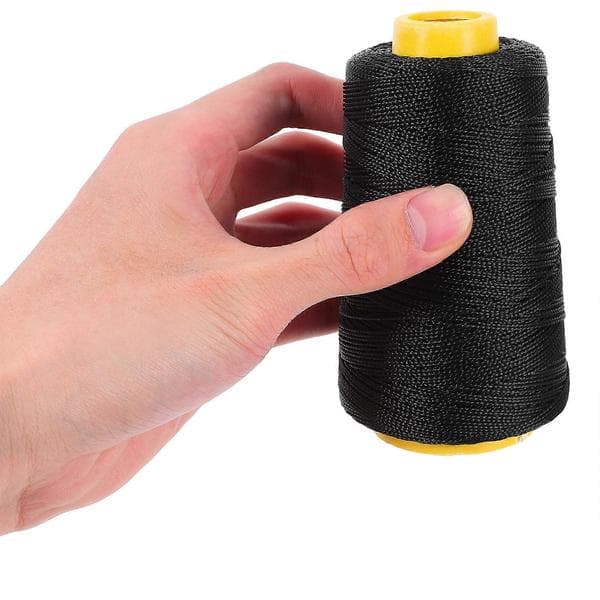 Sytråd Nylon Dekorativ Tråd til Håndsyning 1 Rulle Sort Stærk og Glat