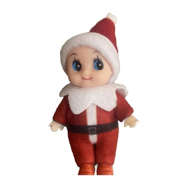 Julfest prydnad dekoration stygg tomte docka leksaker gåvor Red Santa Claus