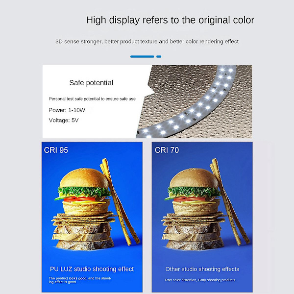 Bärbar LED-softbox, enkel hopfällbar fotostudio med 12-färgad bakgrundsduk