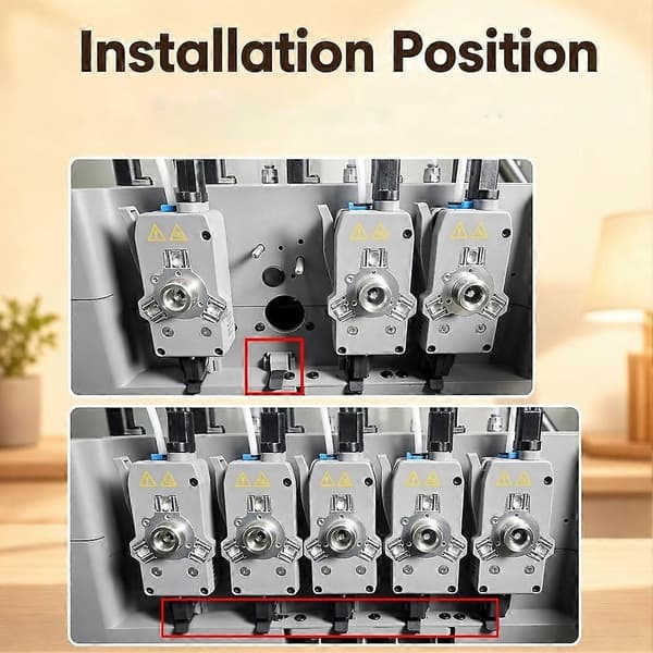 4-pakning C5 pluggsete for Flashforge Creator 5/5 Pro, dysestopper forhindrer fargekryssing av filament
