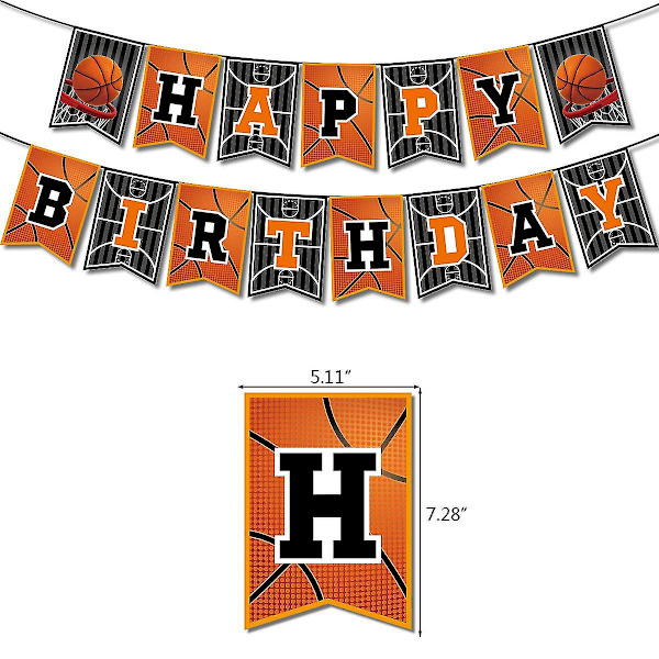 Basketboll-tema dekoration set födelsedag layout tillbehör set enkelt att dekorera