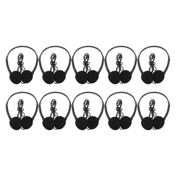 Klassrumshörlurar 10-pack för barn skola, hörlurar 3,5 mm ljudheadset för studenter barn småbarn tonåringar