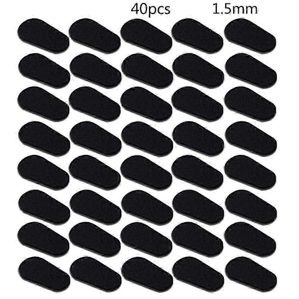 40 st Mjuka Nässkydd i Skum Självhäftande EVA Nässkydd Glasögon Nässkydd Black Drop shape 1.5mm
