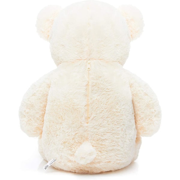 Jätte nallebjörn plysch gosedjur för flickvän eller barn 31,5", (vit)