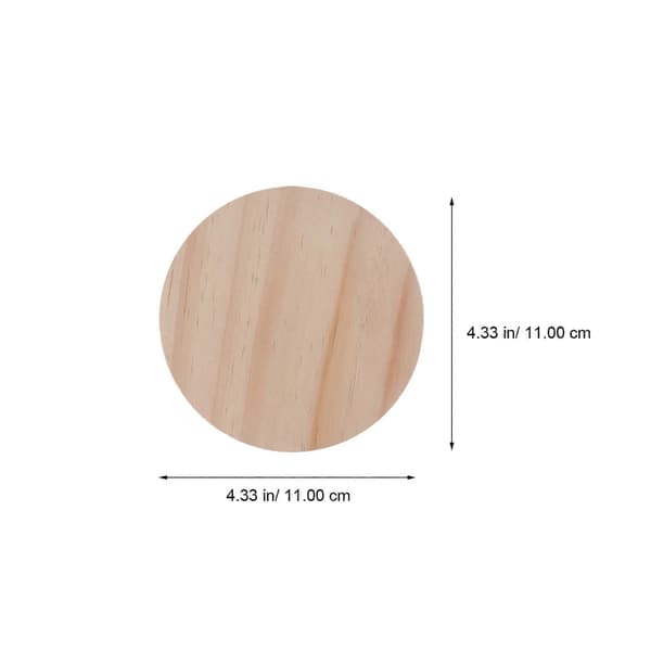 5 stk. treplate håndverk DIY-tilbehør runde treplatematerialer