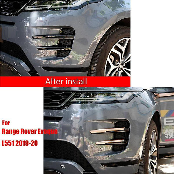Høyre Front Tåkelys Grill Trim Tåkelampe Strimler Trim Deksel For Range Rover Evoque 2020 2021