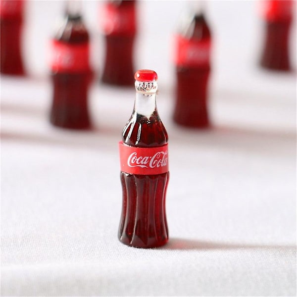 Miniatyr möbler leksak dockhus DIY dekoration tillbehör mini dryck flaska cola läsk