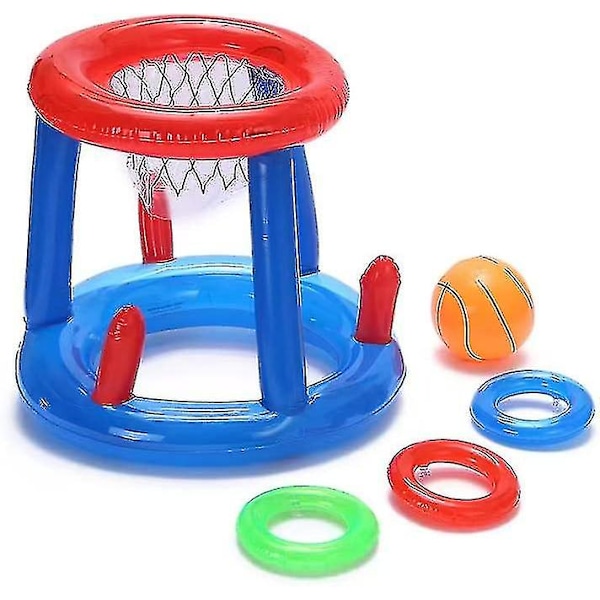 Poolleksaker, Uppblåsbar Poolbasketboll Leksaker, Flytande Basketkorg Uppblåsbar Ringkast Strandboll För Barnspel