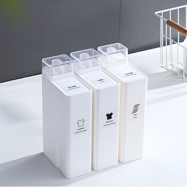 Hvit vaskemiddelbeholder for vaskemiddel 1000ml 1stk