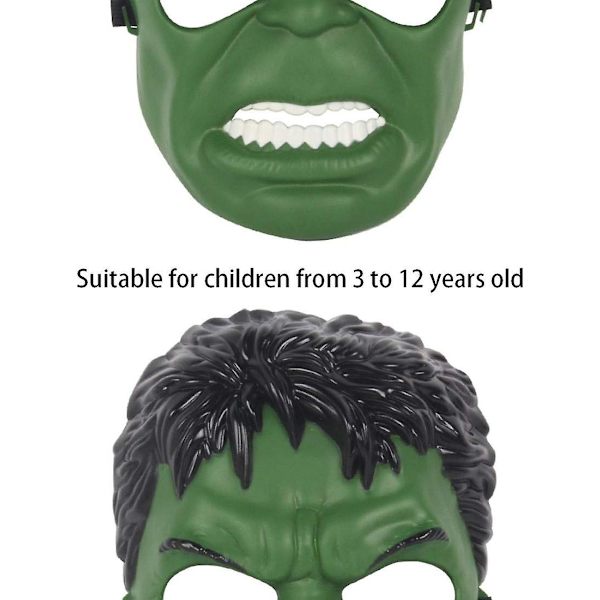Hulk Mask för barn - Superhjältekostymer för barnkalas, Hulk-leksaker presenter för Halloween Cosplay Maskeradfester (Hulk Mask)