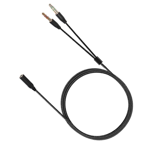 Hodetelefonkabel for Razer Hodetelefoner, Lydkabel, Hodetelefonadapter, Splitter, Headset-mikrofon for Razer Electra/Kraken Pro 7.1 V2/Hammerhead