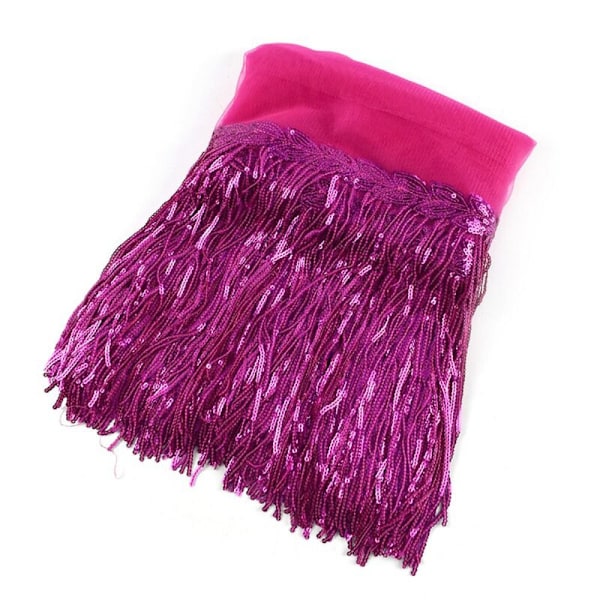 10 meter paljetttofs Spetsdekorationsmaterial ROSA RÖD 10 METER Rosa Röd Rose Red 10Yards-10Yards