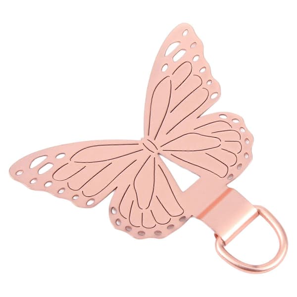 Fjäril Metall Mobiltelefon Snodd Fästbricka Rose Gold