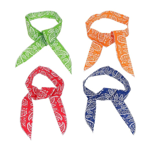 Kjøleskjerf For Nakke Sommerbruk Polyester Bomullsmateriale Rektangulær Form 4 stk Assorted Color 100X5CM