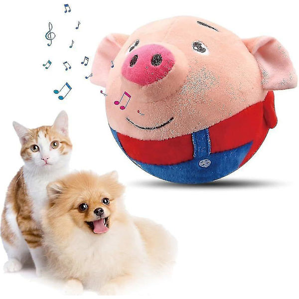 Ulisem Valpboll Aktiv Rörelse Husdjur Plyschleksak Sjungande Hund Tugga Squeaker Fluffy Leksak, 100% Ny