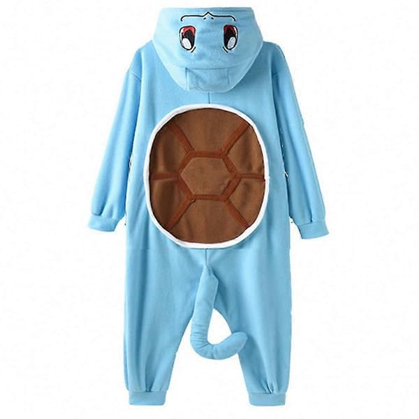 Squirtle Onesie Pyjamas för höst vinter termiska hemsovkläder för barn tonåringar vuxna Squirtle Kid 110