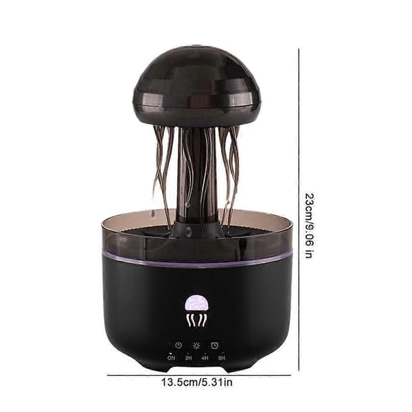 Manet Aromaterapi Diffuser - 320ml 3 i 1 Luftfuktare med Nattlampa Black EU