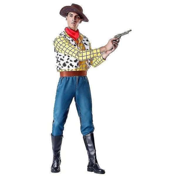 Cosplay Story Woody-asusetit Cowboy-joulumekko Unisex -sheriffin Halloween-karnevaalipukeutuminen Juhlalelu Lavaesitys Korkealaatuinen Women XL