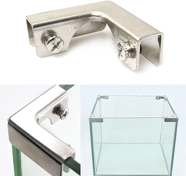 4 stk. L-formede glasbeslag 2-vejs glasforbindelser til 6-10 mm møbelhardware glastilbehør
