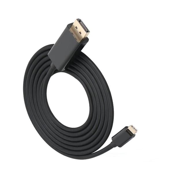 INF USB-C til Displayport (DP) adapterkabel 1,8 m Sort
