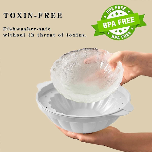 2-pack Iskubform, isform för kall matbufféservering, roliga isformar (small, vit)