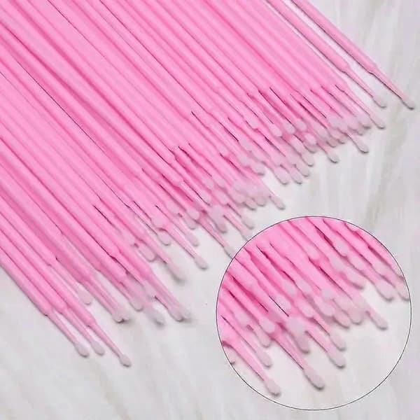 100-pak Pink Engangs Mascara Børster - Øjenvippebørster Til Makeup Pink
