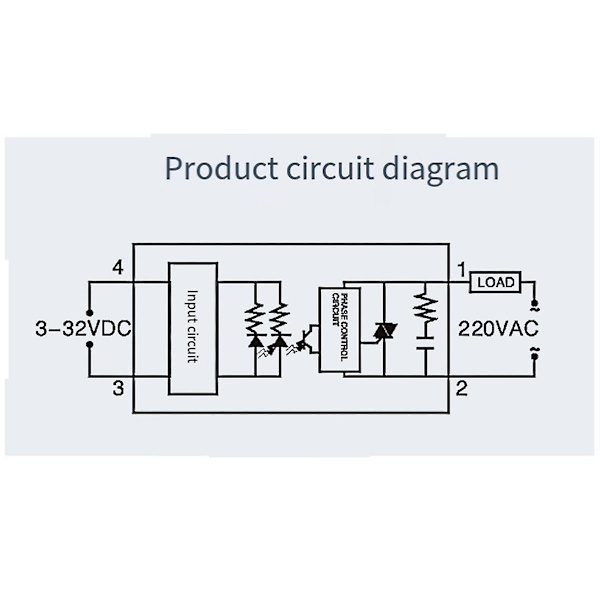 Enfas Solid State Relä Enfas SSR DC Kontroll AC Solid State Relä 25A Black