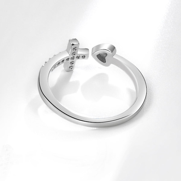 925 Sterling Silver Öppen Ring Justerbar Ring, Passar för
