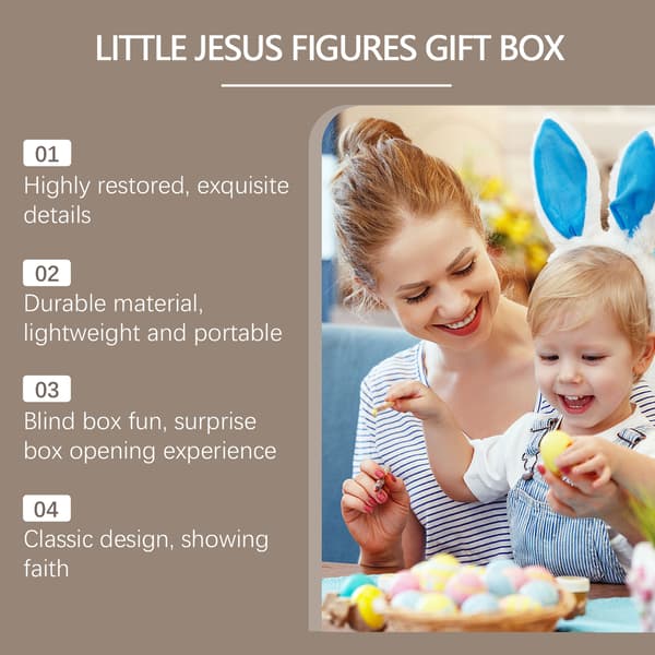 Julekalender Dekor Jesu Statue Påske Blind Box Graffiti Leker