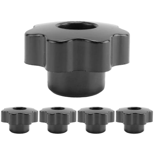 5 stk. grebsknapper, hungevind diameter 8 mm, hoveddiameter 40 mm Silver Black