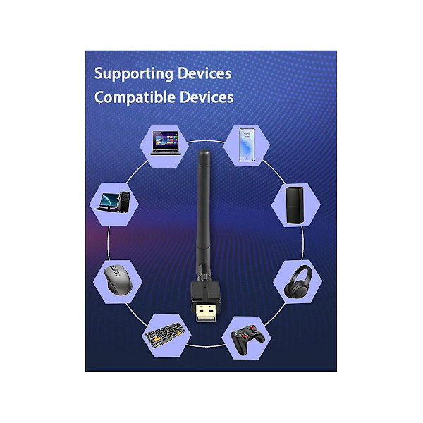 100m USB Bluetooth 5.3 Adapter USB Bluetooth Sender Mottaker Ekstern Antenne Bluetooth Adapter