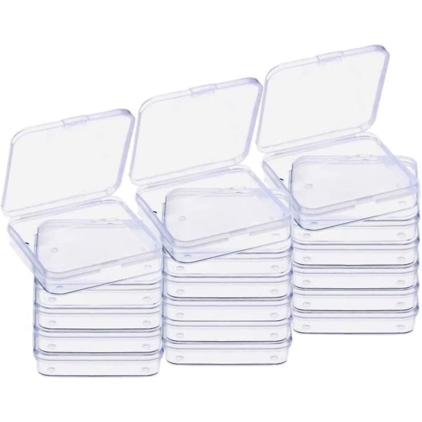18 pakke mini klar plast perle oppbevaringsbeholdere Eske med lokk