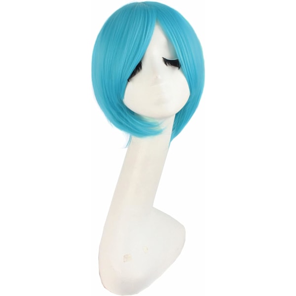 2 Hestehaler Rett Langt Party Kostyme 120cm Cosplay Parykk (Cyan Blå) blue