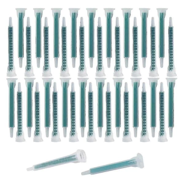 40-pack Epoxystatiska Blandningsmunstycken för 50 ml Patroner 1:1/1:2 Förhållande 16 Element