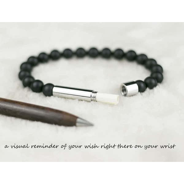 Inspirational Beaded Bracelet For Women Stainless Steel Intention Capsule Gift