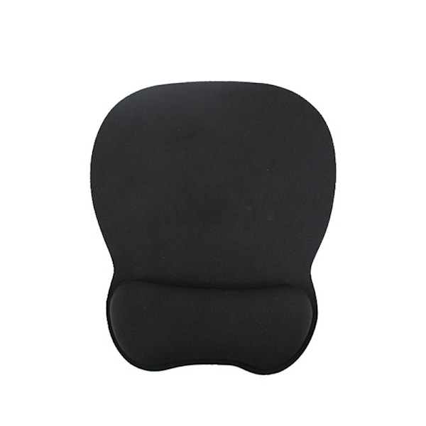 Musematte med ergonomisk håndleddsstøtte, 4mm musematte med minneskumfylling, teksturert slitesterk vaskbar, svart