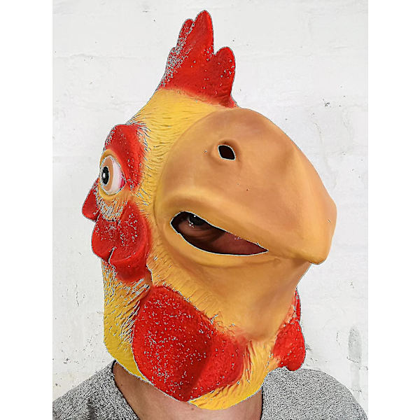 Rolig Tuppmask i Latex för Fester och Halloween - Djurdräkt