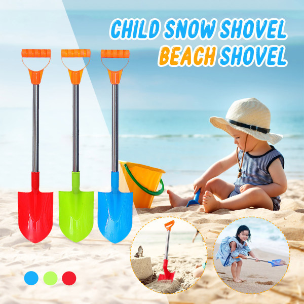 Barnens snöspade Barnens strandspade med handtag i rostfritt stål