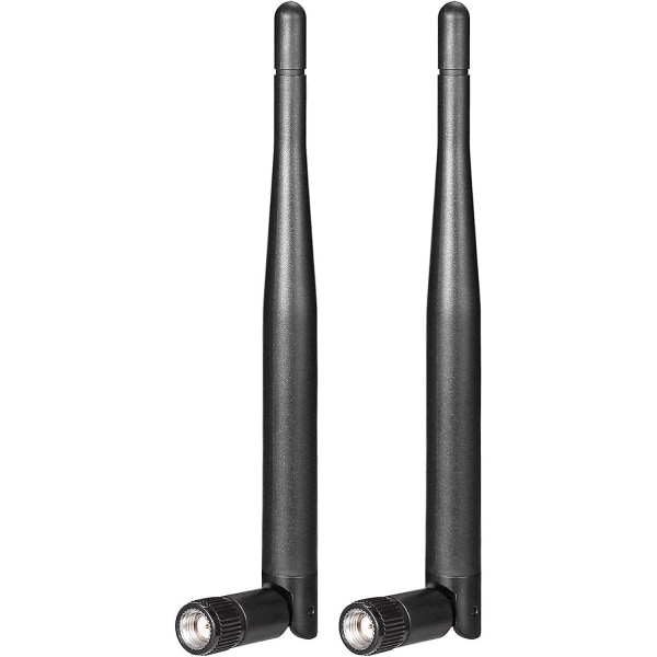 Dual Band Wifi Antenne 24ghz 5ghz 58ghz 3dbi Rp-sma Male Antenne Erstatning (2-pakning) Kompatibel Med Wifi Router Hotspot Nettverkskort Usb Adap