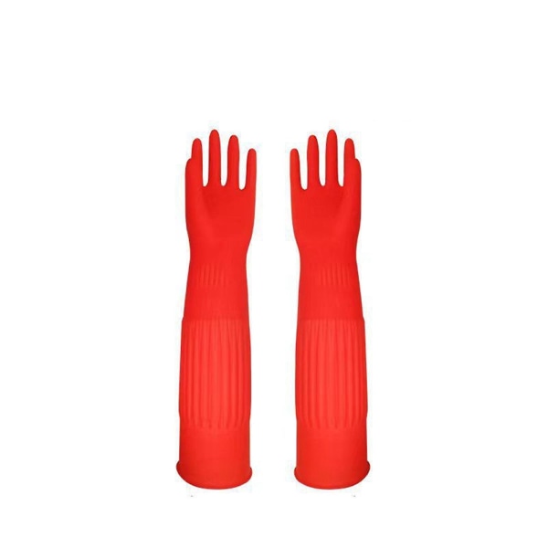 55cm Household Natural Latex Gloves,household Kitchen Dishwashing Rubber Durable