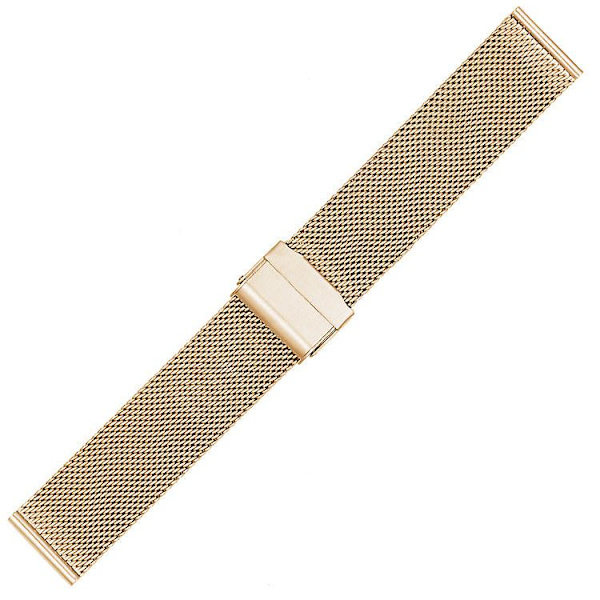 Rustfritt stål mesh klokkebånd for menn og kvinner, hurtigutløsbare mesh klokkebånd 14mm /18mm Black 18mm