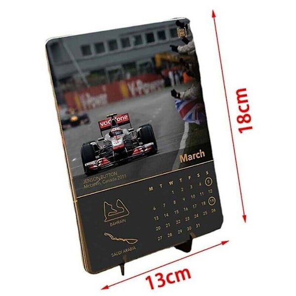Formel 1-kalender 2024 Skrivebordskalender Månedlige bordkalendere Planlegger for F1-fans Gaver