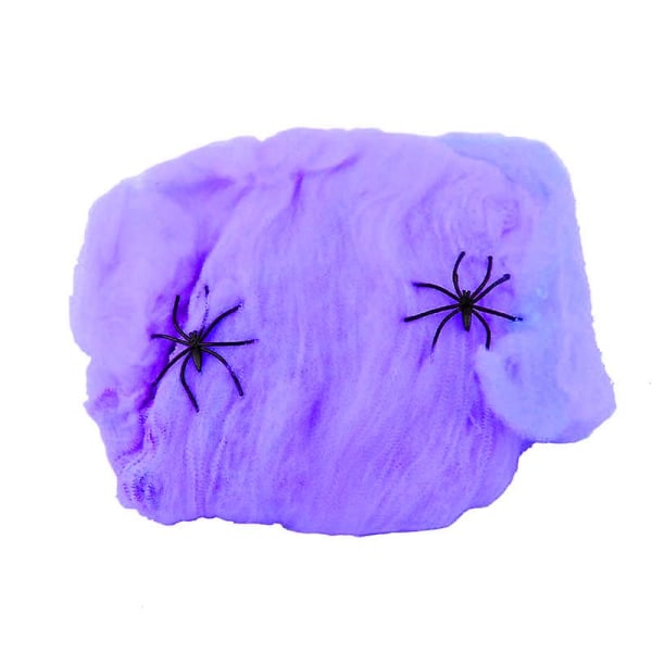 Halloween edderkoppespind med 2 edderkopper Party Home Decor Purple