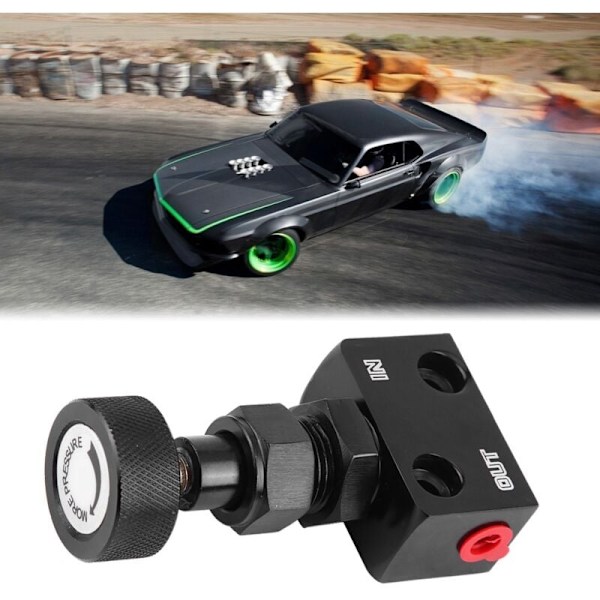 Universell Motorsport Bremse Proporsjoneringsventil Avstengningsventil Trykkregulator Svart